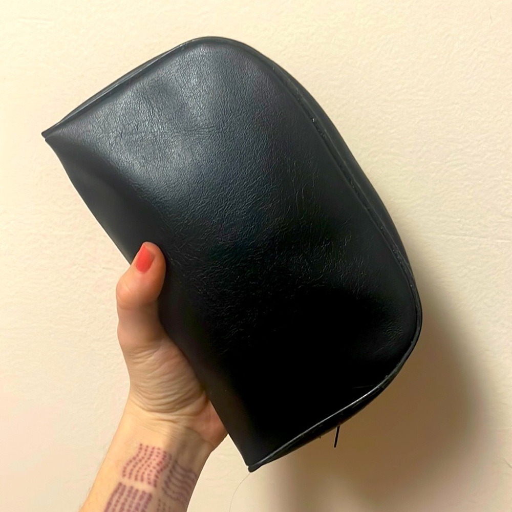 Zippered black pouch